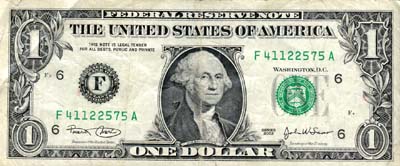 Billet de 1 $