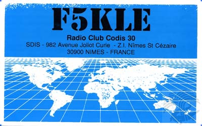 Carte QSL F5KLE, galerie F5AD
