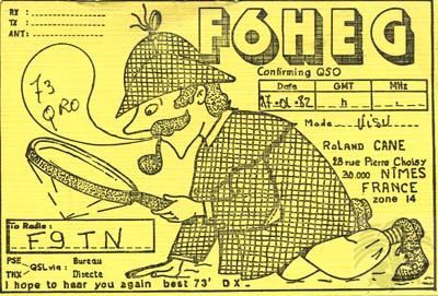 Carte QSL F6HEG, galerie F5AD