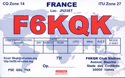 Carte QSL F6KQK, galerie F5AD
