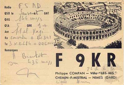Carte QSL F9KR, galerie F5AD