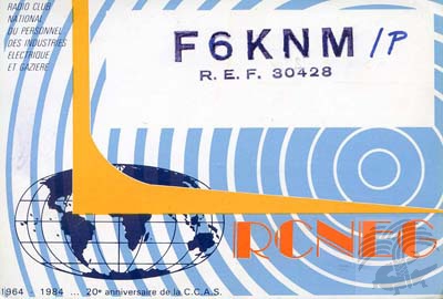 Carte QSL F6KNM, galerie F5AD